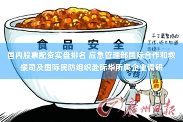 国内股票配资实盘排名 应急管理部国际合作和救援司及国际民防组织赴际华所属企业调研