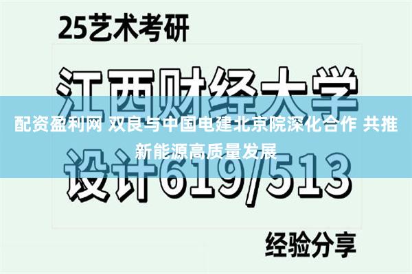 配资盈利网 双良与中国电建北京院深化合作 共推新能源高质量发展