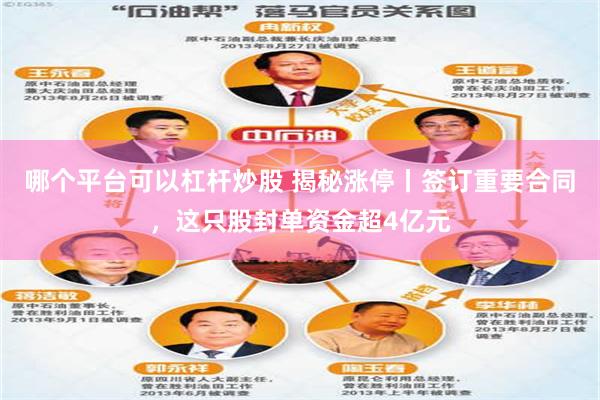 哪个平台可以杠杆炒股 揭秘涨停丨签订重要合同，这只股封单资金超4亿元